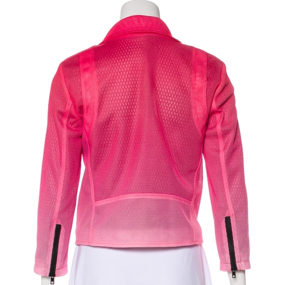 Rebecca Minkoff Active Wes Moto Jacket Rose Pink S - Picture 2 of 5